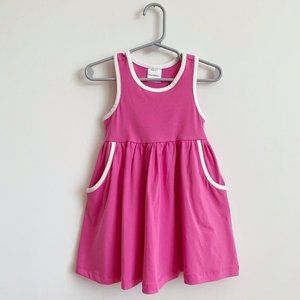 NEW Hanna Andersson pink tank Pockets dress 6-7 Years 120 Cm
